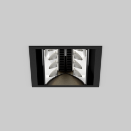 SQUADRO 2 × 4 lamps wallwasher trim