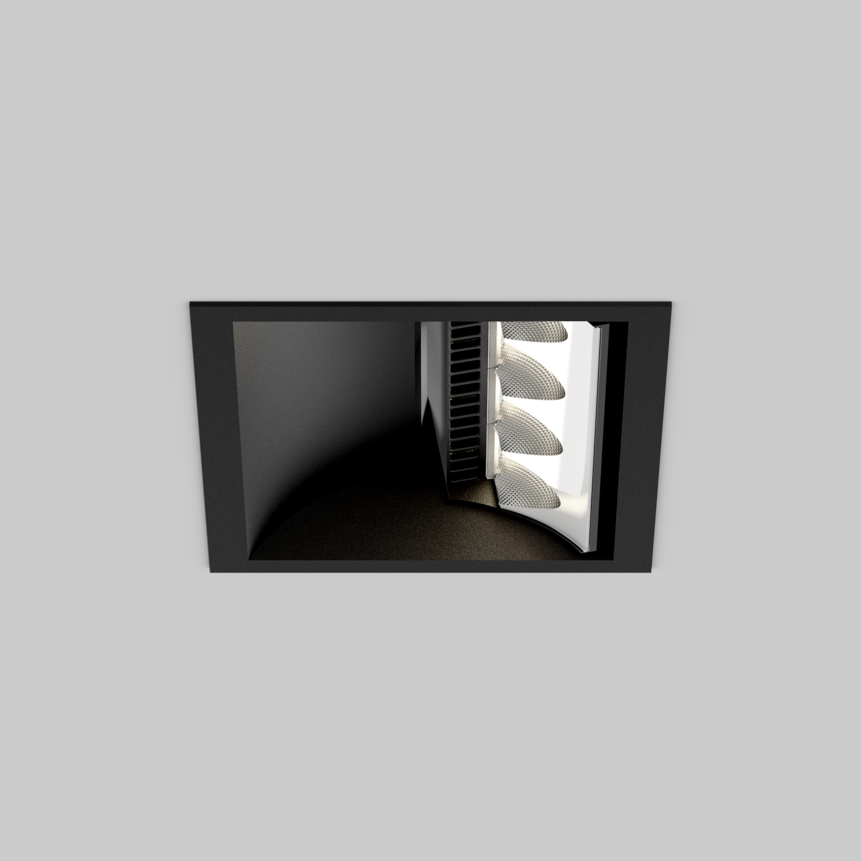 SQUADRO 1 × 4 lamps wallwasher trim