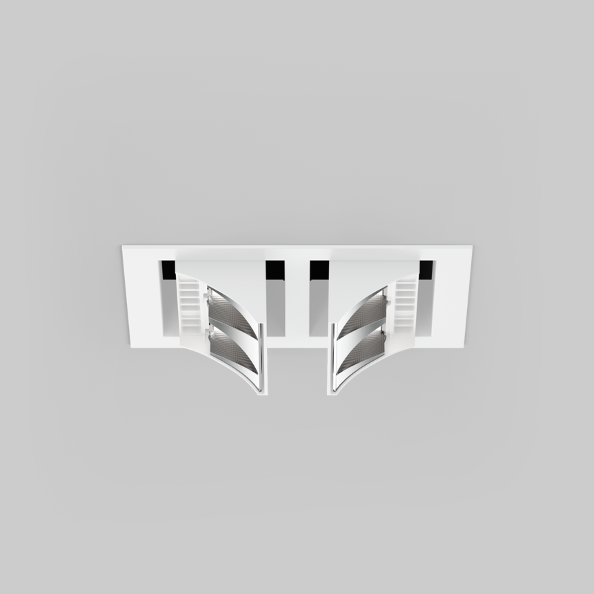 SQUADRO double-sided wallwasher trim