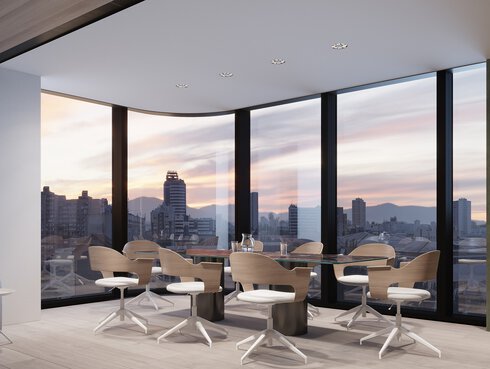 Visualisation bright meeting room