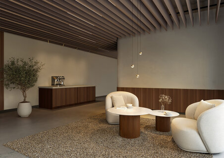 Nordic design lounge area