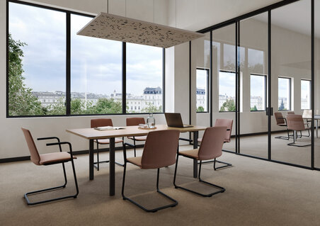 Calm modern meeting room