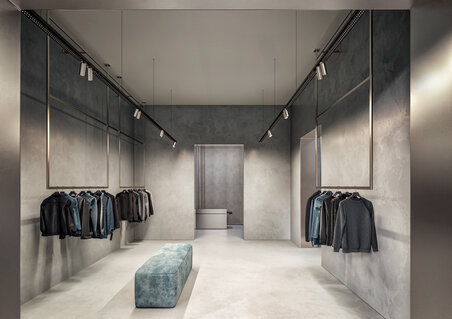 Sleek raw materials retail space