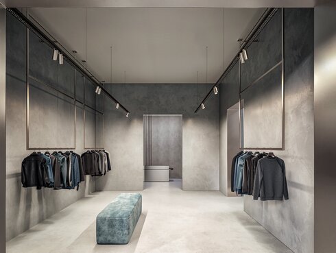 Sleek raw materials retail space