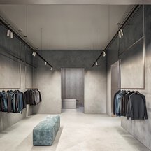 Sleek raw materials retail space