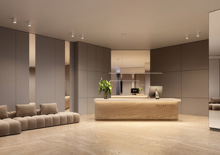 Marble reception area