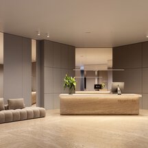 Marble reception area