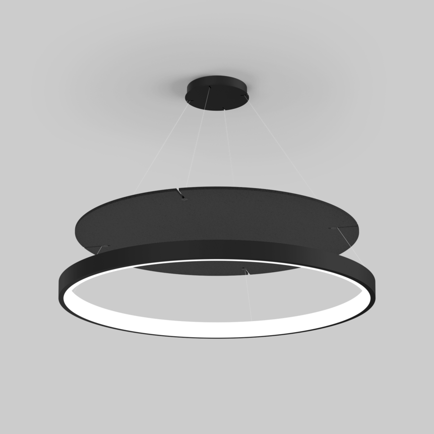 INO 1200 circle acoustic luminaire mounted