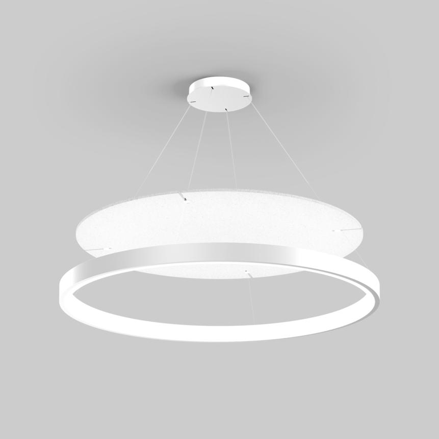 INO 1200 circle acoustic luminaire mounted