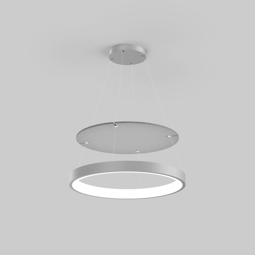 INO 700 circle acoustic luminaire mounted
