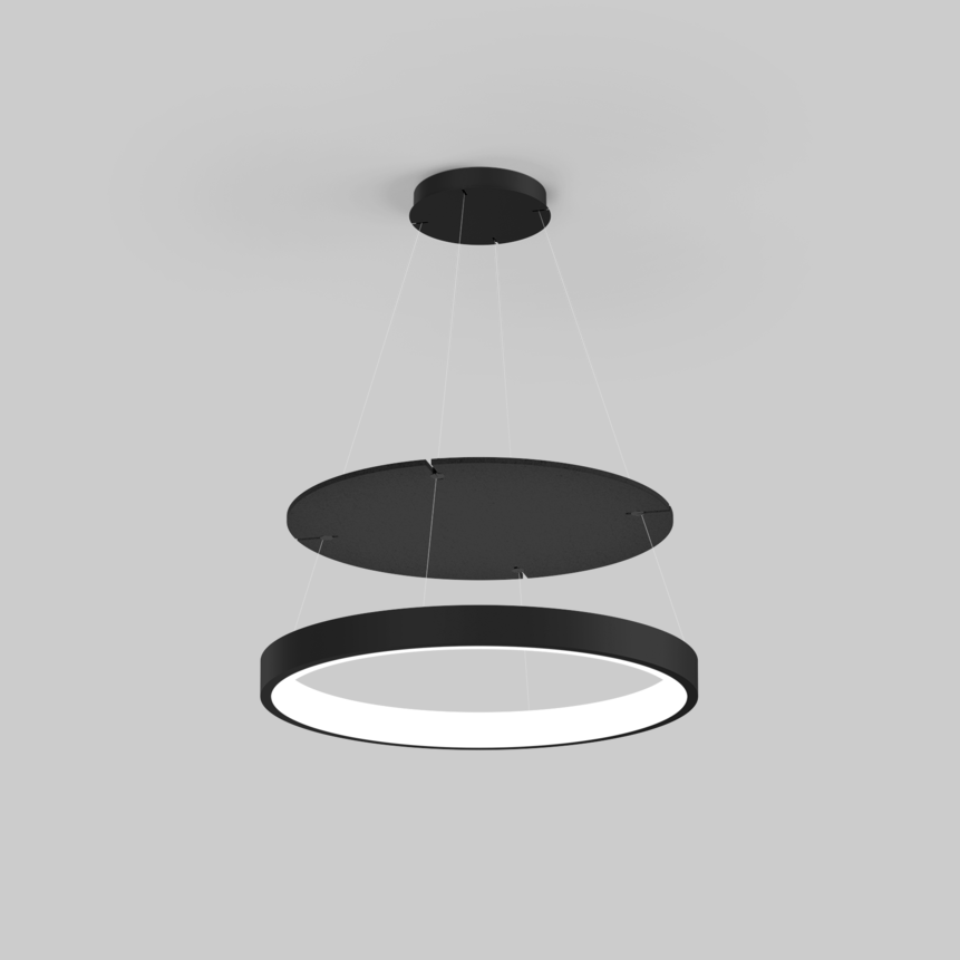 INO 700 circle acoustic luminaire mounted