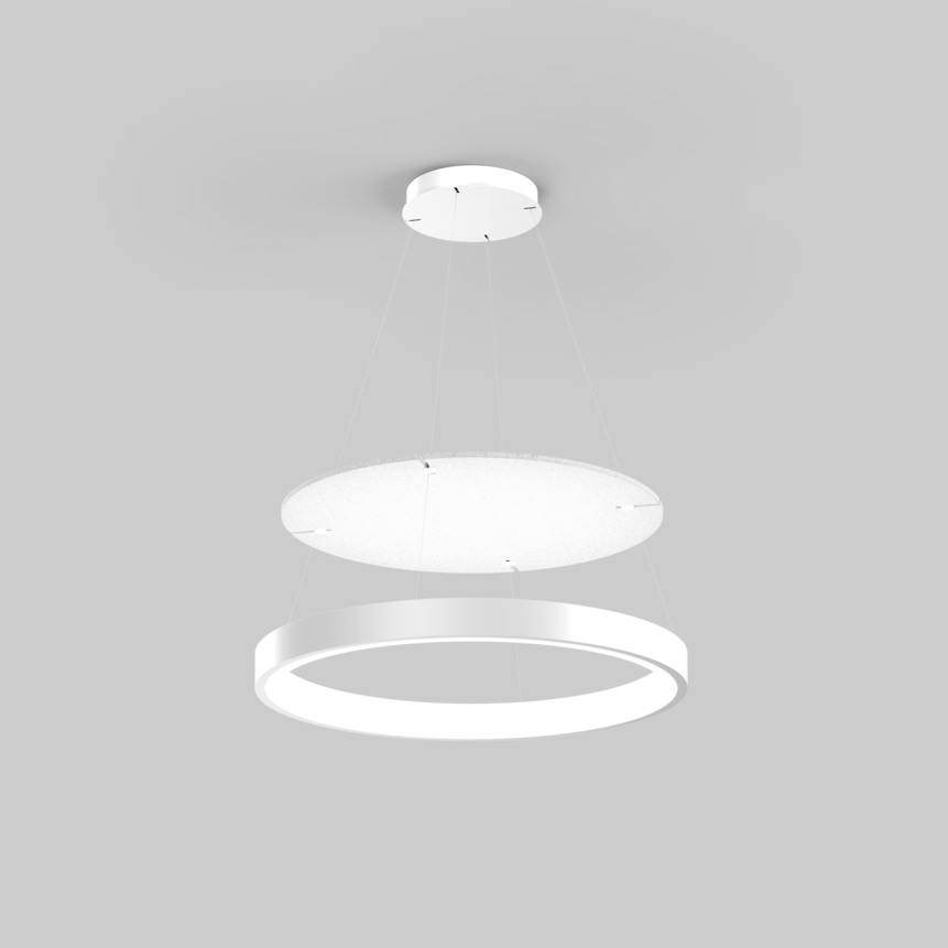 INO 700 circle acoustic luminaire mounted