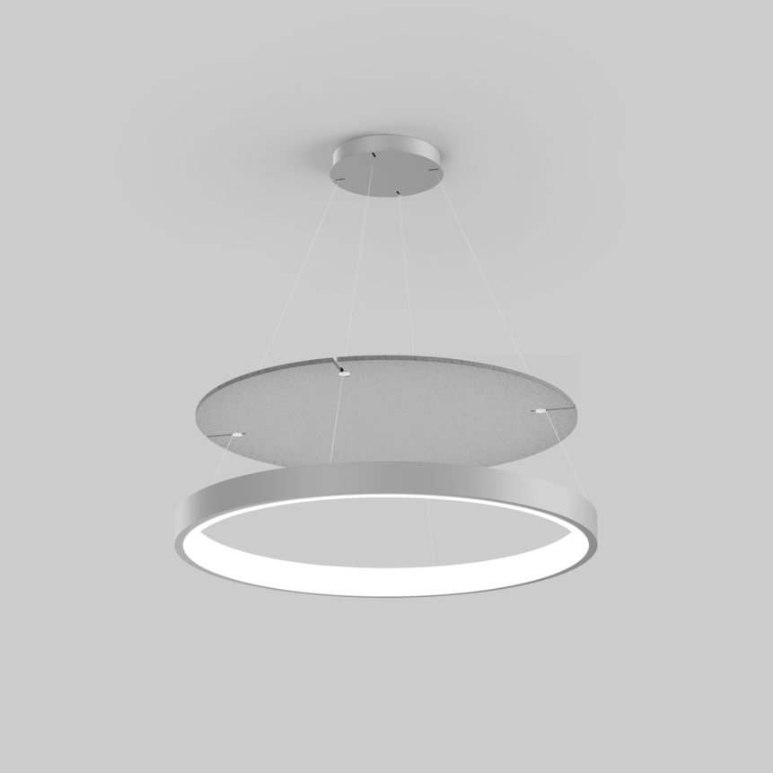 INO 900 circle acoustic luminaire mounted