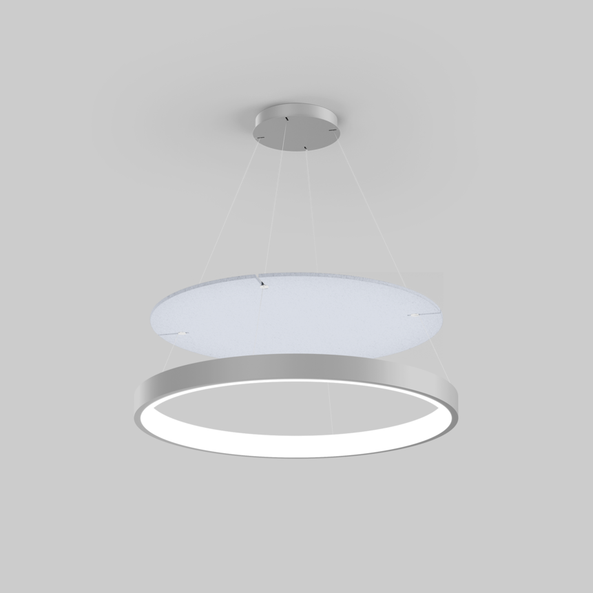 INO 900 circle acoustic luminaire mounted