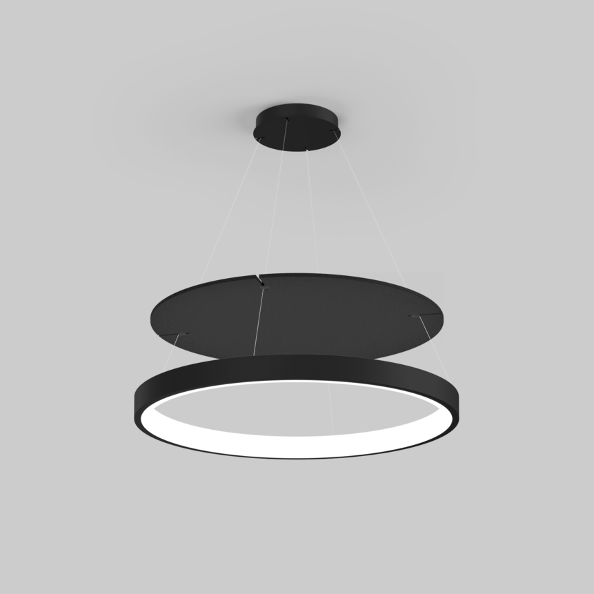 INO 900 circle acoustic luminaire mounted