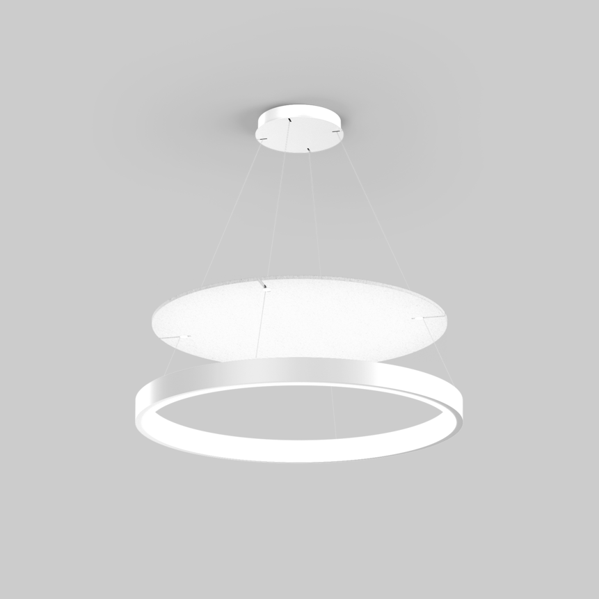 INO 900 circle acoustic luminaire mounted