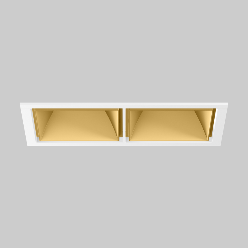 SASSO 100 square downlight trim 2 lamps