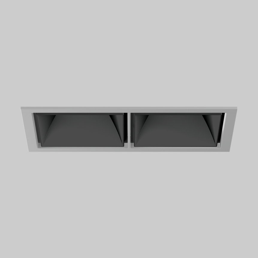 SASSO 100 square downlight trim 2 lamps
