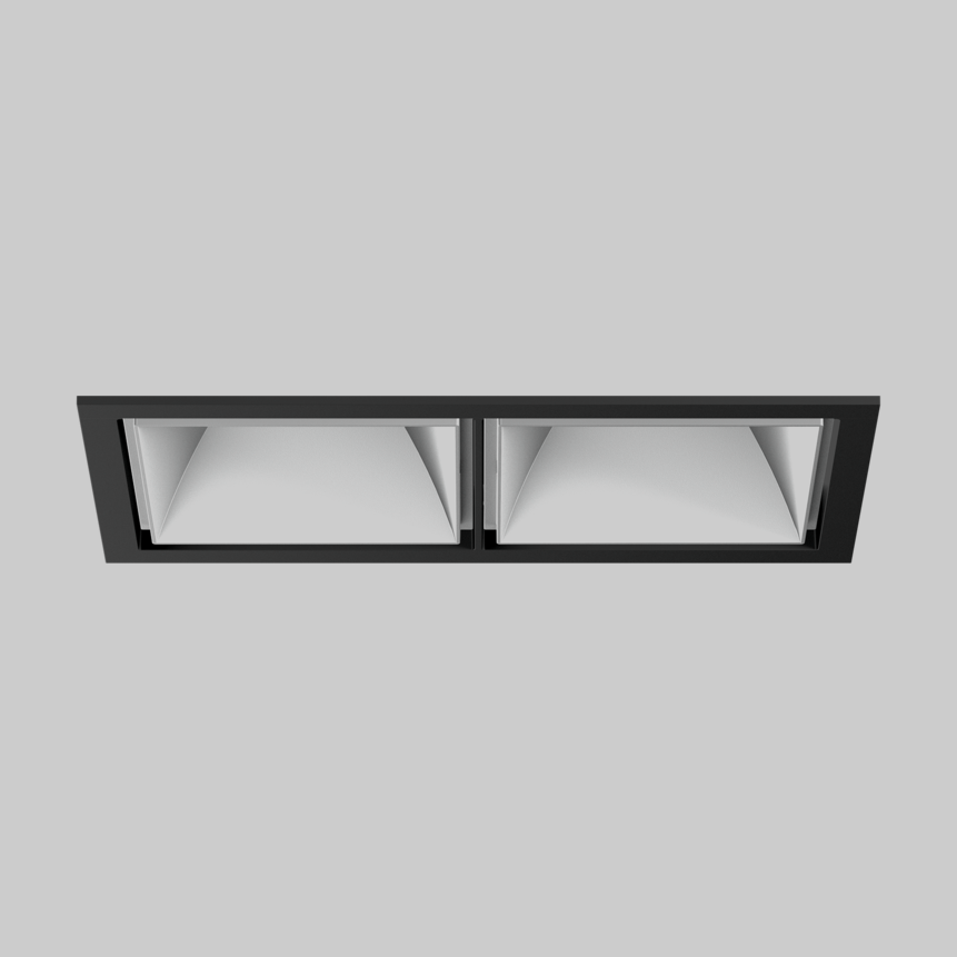 SASSO 100 square downlight trim 2 lamps